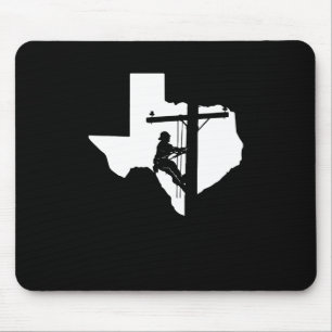 Texas Lineman Pole Climbers Lineman's Wife Men Wom Mouse Pad
