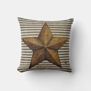 Texas Lone Star Baby Boy Rustic Farm Boho Nursery Throw Pillow
