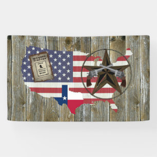 Texas Lone Star Duelling Pistols Most Wanted Sign