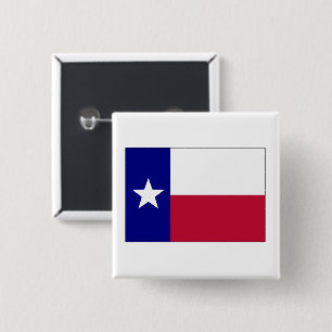 Texas Lone Star Flag 2 Inch Square Button