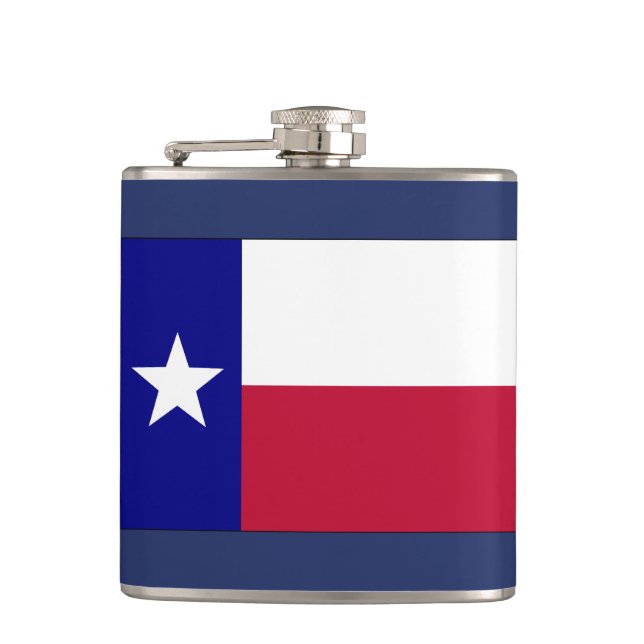 Texas Lone Star Flag Hip Flask (Front)