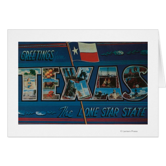 Texas (Lone-Star Flag)Large Letter Scenes (Front Horizontal)