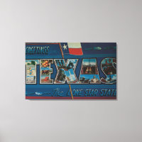 Texas (Lone-Star Flag)Large Letter Scenes