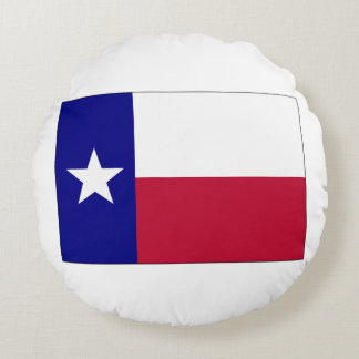 Texas Lone Star Flag Round Pillow