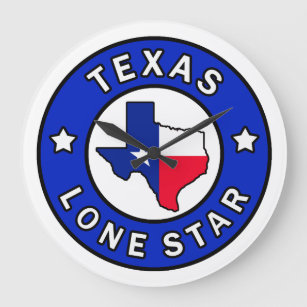 Texas Lone Star Large Clock