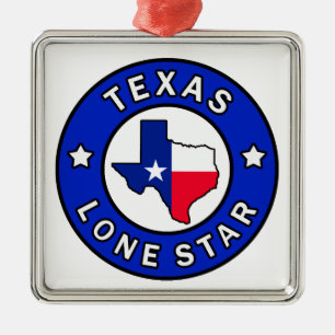 Texas Lone Star Metal Ornament