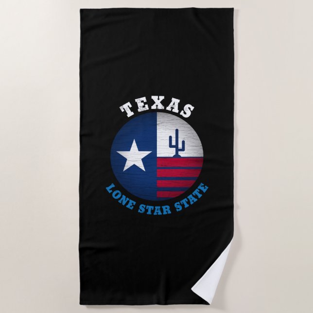TEXAS LONE STAR STATE FLAG BEACH TOWEL (Front)