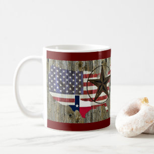 Texas Lone Star State Flag Map Coffee Mug