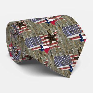 Texas Lone Star State Flag Map Tie