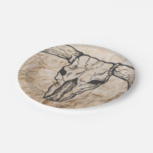 Texas Longhorn Bull Skull Paper Plate