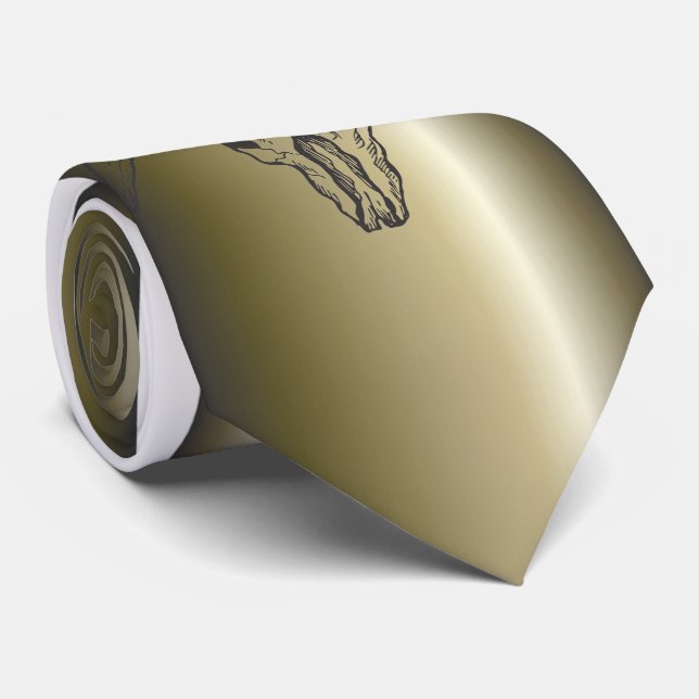 Texas Longhorn Bull Skull Tie (Rolled)