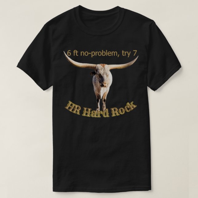 Texas longhorn bull with 7ft horns T-Shirt (Design Front)