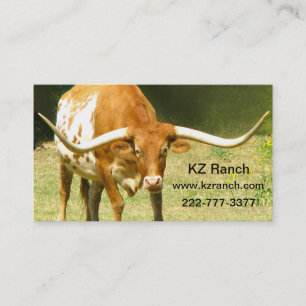 Texas Longhorn Business Card