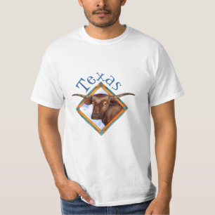 Texas Longhorn Cattle Cow Bull Design T-Shirt