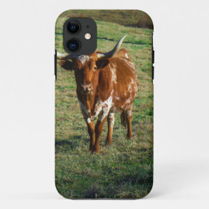 Texas Longhorn Cattle Cow  Photo Rustic iPhone 11 Case
