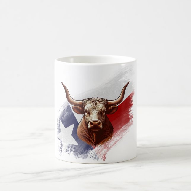 Texas longhorn cow coffee mug (Center)