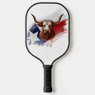 Texas longhorn cow pickleball paddle