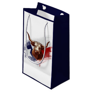 Texas longhorn cow small gift bag