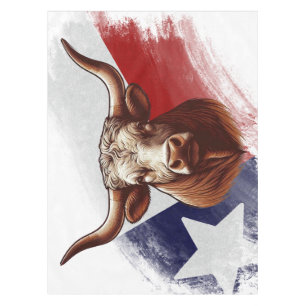 Texas longhorn cow tablecloth