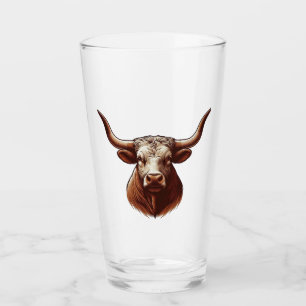 Texas Longhorn Glass