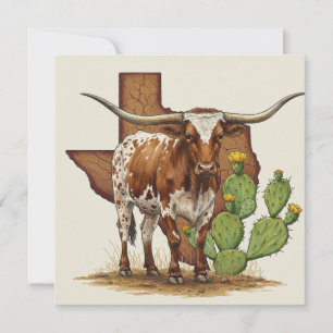 Texas Longhorn Greeting Card