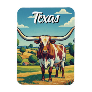 Texas longhorn magnet