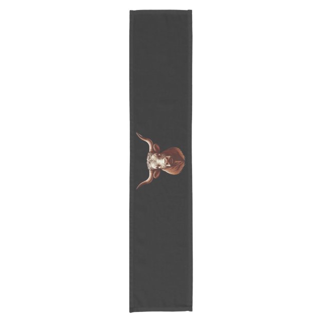 Texas Longhorn Short Table Runner (Front)