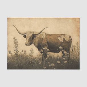 Texas Longhorn Tissue Paper