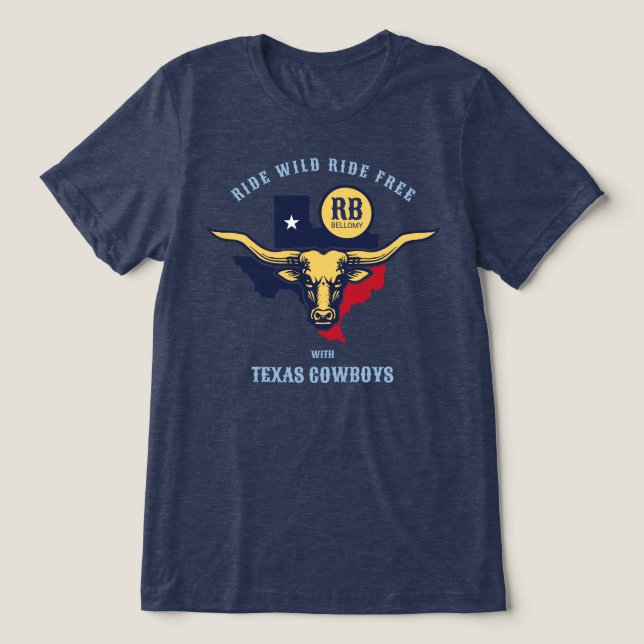 Texas Longhorn Tri-Blend Shirt (Design Front)