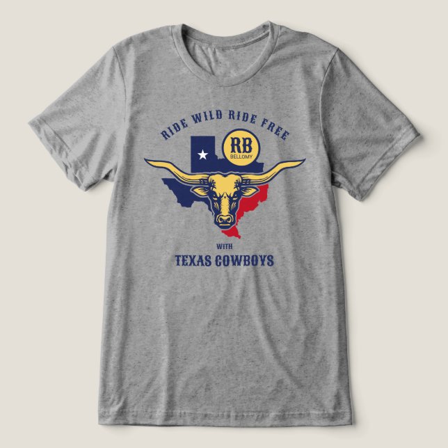 Texas Longhorn Tri-Blend Shirt (Design Front)