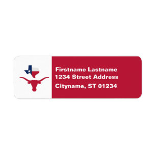 Texas Longhorns and the Flag on a Return Address