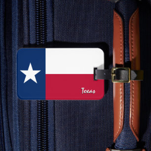 Texas Luggage Tags, patriotic Texas Flag Tag