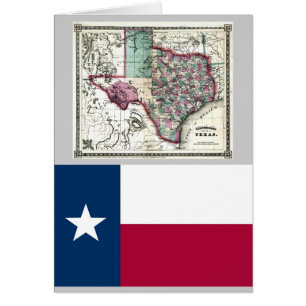 Texas Map and State Flag