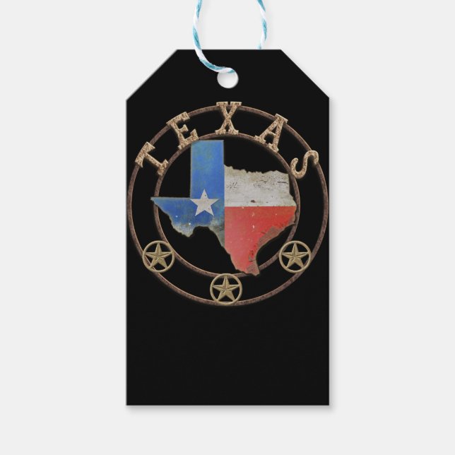 Texas Map Barn Art  Gift Tags (Front)