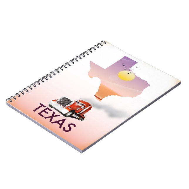Texas Map Big Rig Notebook (Left Side)