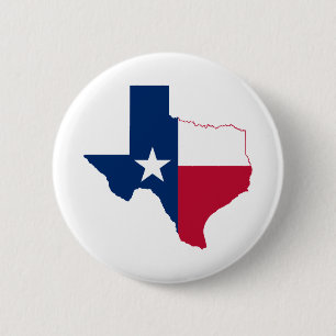 Texas map flag 2 inch round button
