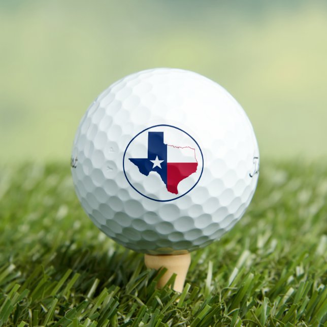 Texas map flag golf balls (Insitu Tee)