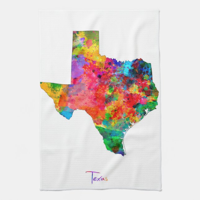 Texas Map Kitchen Towel (Vertical)