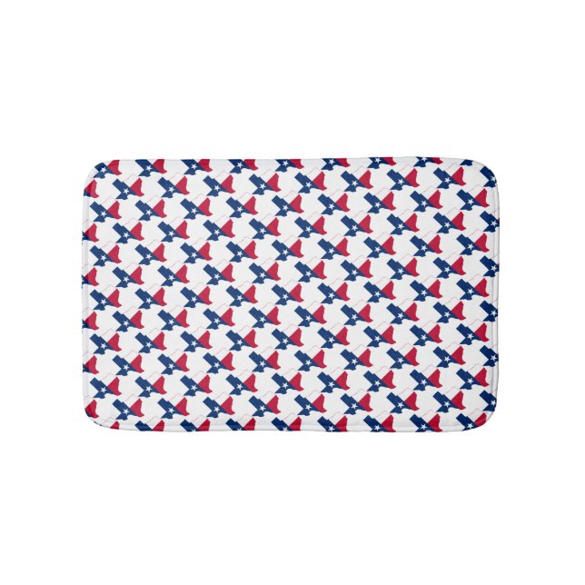 TEXAS MAP Lone Star State Decorative Bath Mat (Front)