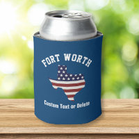 Texas Map | Patriotic USA Flag | Your City or Text
