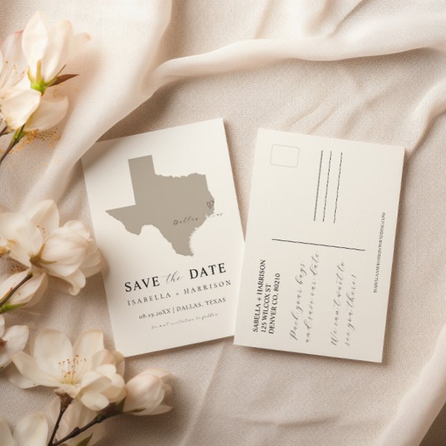 Texas Map Save the Date Template (Créateur téléchargé)