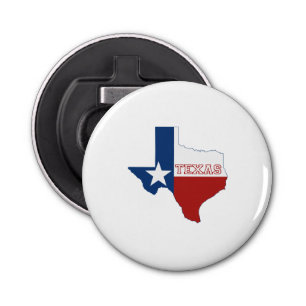 Texas Map Shaped State Flag Bottle Opener