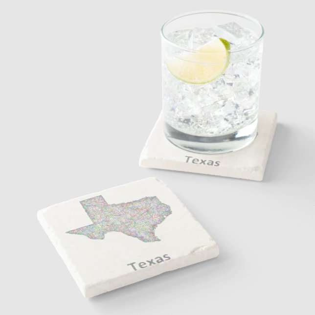 Texas map stone coaster (Side)