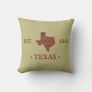 Texas map the lone star state throw pillow