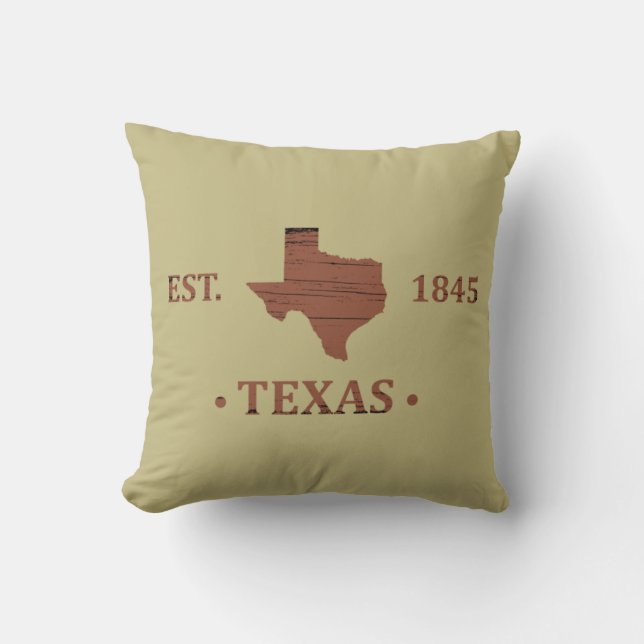 Texas map the lone star state throw pillow (Front)