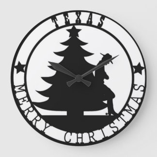 Texas Merry Christmas Clock