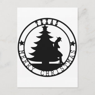 Texas Merry Christmas Holiday Postcard