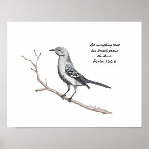 Texas Mockingbird Print