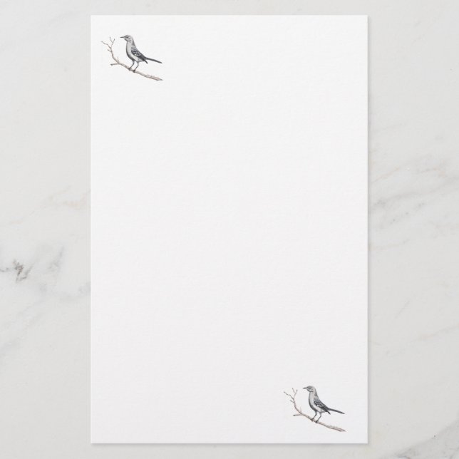 Texas Mockingbird Stationery (Front)