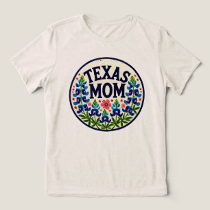 Texas Mom Mother's Day texas Bluebonnets Tri-Blend Shirt